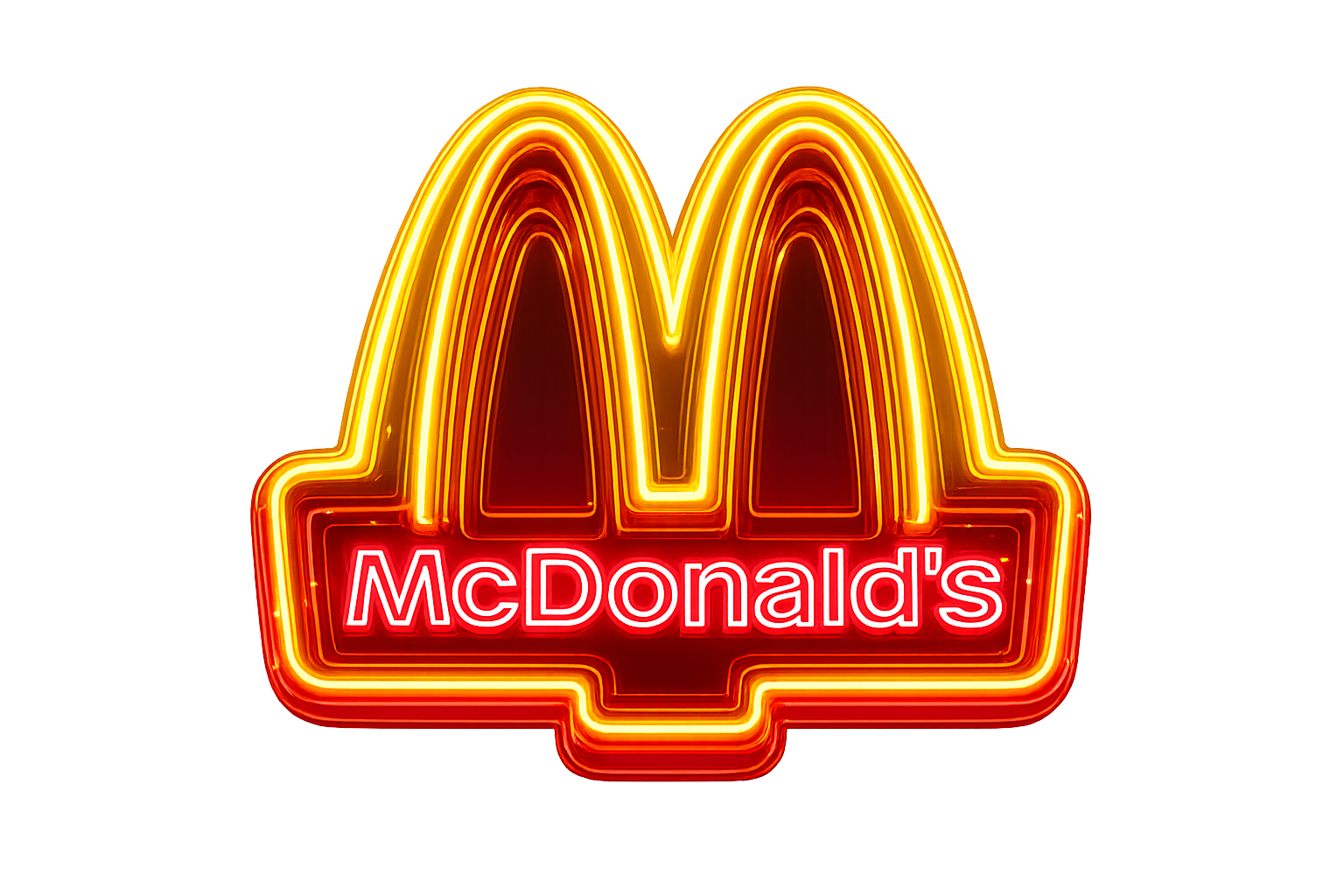 Voorbeeld van een logo uitgevoerd als LED neon lichtobject